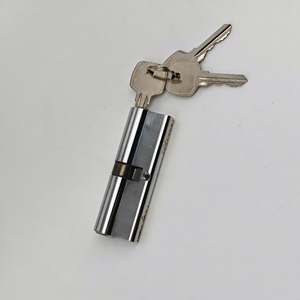 Cylindre de serrure de porte en laiton <span class=keywords><strong>avec</strong></span> coque en zinc argenté, double clé, 90 mm, <span class=keywords><strong>avec</strong></span> 3 clés en fer normales pour porte en bois, directement de l'usine - Product Image 4