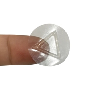 Étiquettes autocollantes à Braille en vinyle transparent, 20 pièces, emballage en rouleau, étiquettes d'avertissement tactiles personnalisées