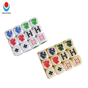 Personalizable 16mm D6 cuadrado redondeado blanco marfil acrílico póker dados cuadrado redondeado blanco marfil grabado diseño logotipo personalizado para - Product Image 1