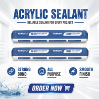 Scellant pour joints en acrylique, peignable, blanc, 600 ml, à base d'eau, séchage rapide, flexible, pour intérieur et extérieur, remplisseur de joints