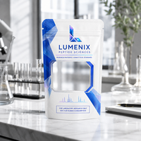 Sachet Doypack Blanc Mat Personnalisé avec Fenêtre Transparente, Qualité Alimentaire, Stratifié, Refermable à Fermeture Éclair pour Poudre de Peptide (Recherche)