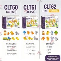 Productos Novedosos 2026, Cubos Magnéticos Transparentes 3D, Juguetes de Construcción de Plástico, Juego de Bloques de Construcción Magnéticos Educativos con Animales para Niños