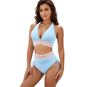 Costume <span class=keywords><strong>da</strong></span> <span class=keywords><strong>Bagno</strong></span> Sexy <span class=keywords><strong>da</strong></span> Donna in Nylon e Spandex, Bikini <span class=keywords><strong>da</strong></span> Spiaggia in Due Pezzi, <span class=keywords><strong>Taglie</strong></span> dalla S alla 5XL - Product Image 4