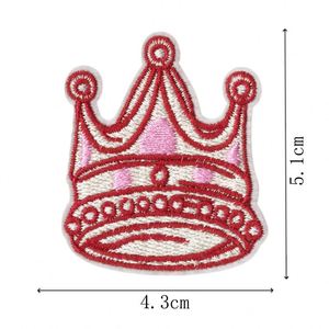 <b>Iron</b> on Mother's Day Series Embroidery pink Crown Bow Flower Sunglass Mouth Ice Cream Patches for Clothing Decoration - Product Image 2