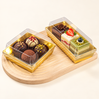Boîte à confiserie en papier kraft écologique portable personnalisée avec couvercle transparent, matériaux recyclés pour l'emballage de chocolat, macarons, cadeaux