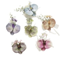 25036 untuk Perlengkapan Bunga Pernikahan Lintas Negara, Phalaenopsis, Upacara Pembukaan, Boutonniere Tamu, dan Bunga Pergelangan Tangan