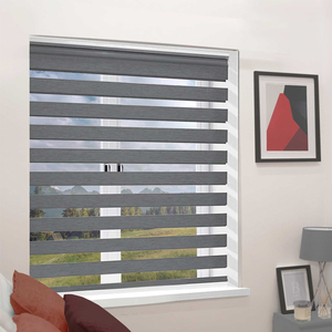 Persianas enrollables de día <span class=keywords><strong>y</strong></span> <span class=keywords><strong>noche</strong></span> confeccionadas, tela de sombra transparente, persianas de cebra de doble capa para ventana - Product Image 2