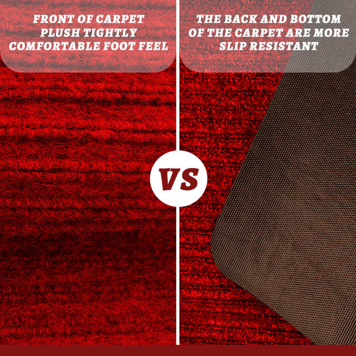 DualStriped PVC Backed Carpet CoffeeColored Easy Installation