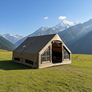 Usine OEM/ODM, vente directe, tente de camping gonflable 12 places, tissu Oxford 600D, imperméable |   Structure portable à montage automatique quatre saisons - Product Image 2