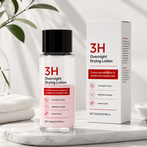 Loción Secante Nocturna Rosa de Marca Privada para el Tratamiento de Manchas de Acné con Ácido Salicílico y Calamina, Líquido Secante para Imperfecciones OEM - Product Image 1
