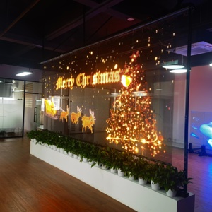 4000nitsO Self Adhesive Led Transparent Display Film Screen Flexible Led Window <b>Sign</b> - Product Image 2