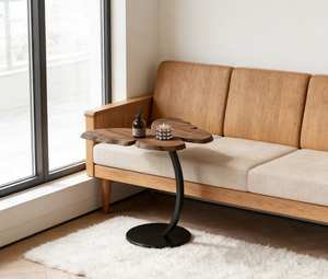 Mesa de Centro Moderna de Madera Maciza Estilo Wabi-Sabi con Forma de Mariposa para Sala de Estar y Dormitorio, Mesa de Centro Económica para el Hogar - Product Image 4