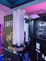Machine à café automatique intelligente à mouture fraîche, kiosque en libre-service pour usage commercial en intérieur