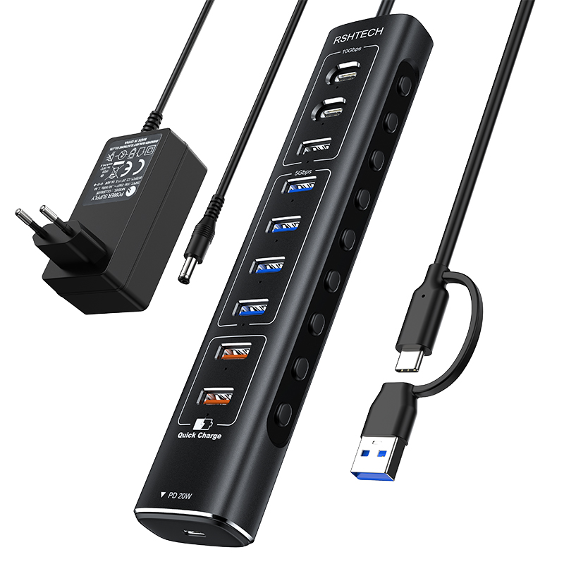 RSH-A10QPD negro con adaptador de corriente europeo