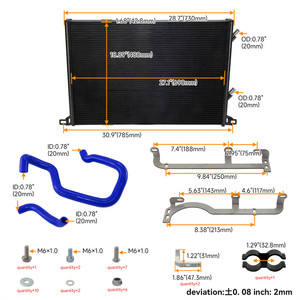Radiateur de refroidissement moteur amélioré pour <span class=keywords><strong>Audi</strong></span> RS4 B9 RS5 F5 331KW/450PS <span class=keywords><strong>2017</strong></span>+ Kit de fixation de tuyau de radiateur de compétition - Product Image 5
