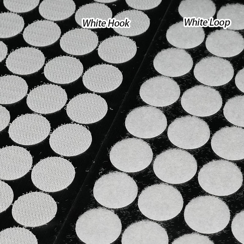 White Hook + Loop 10mm 100pairs