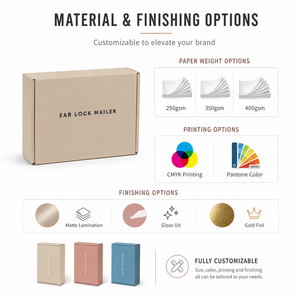 Recyclable Eco-Friendly Corrugated Mailer <b>Boxes</b> with Customizable Shapes Magnetic Closure & Gift & Craft Packaging - Product Image 3