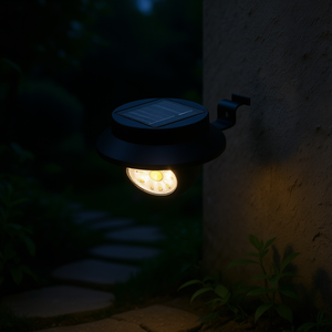 Lampe solaire de jardin en plastique noir LED à fixation murale extérieure IP65 alimentée par énergie solaire, lot de 6 - Product Image 2