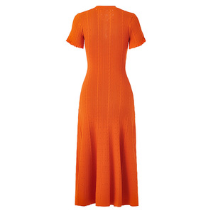 <span class=keywords><strong>Abito</strong></span> estivo <span class=keywords><strong>in</strong></span> <span class=keywords><strong>maglia</strong></span> vuota da donna a manica corta elegante aderente aderente naturale con bottone dolce - Product Image 2