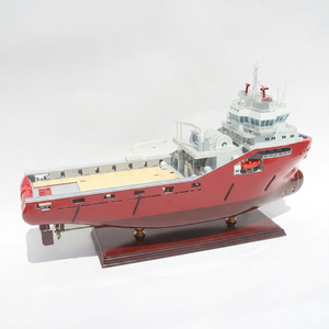 Maqueta de Barco Comercial de Madera Hecha a Mano - Réplica a Escala de Buque Remolcador de Carga, Decoración de Escritorio, Thien Ung 01 - Product Image 2
