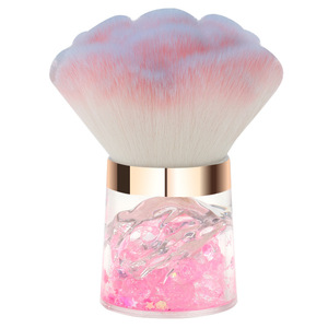 Pinceau de maquillage court pour fond de teint Mushroom Rose Head, pinceau pour maquillage liquide, outil de nettoyage des ongles pour salon de beauté - Product Image 5