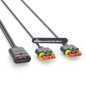 كابل توزيع TE AMP Superseal رباعي الاتجاهات 282106-1 إلى مزدوج 282088-1 لإضاءة LED ووحدات التحكم الإلكترونية (ECU) وشبكات التحكم في المعدات - Product Image 2