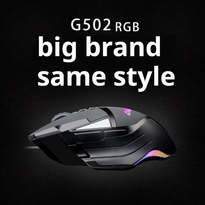 Ergonomic G502 Gaming Mouse with RGB Backlight & Macro Programming
