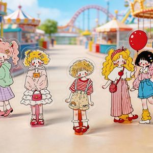 สติกเกอร์การ์ตูนน่ารักสำหรับเด็กผู้หญิง แพ็ค 15 ชิ้น ขายส่ง กันน้ำ โปร่งใส ตัดแบบไดคัท เคลือบเงา สำหรับตกแต่งสมุดบันทึก สมุดภาพ DIY - Product Image 4