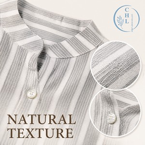 Camicie a Righe con Scollo a V per Donna, Top Casual Larghi, Bluse <span class=keywords><strong>Taglie</strong></span> <span class=keywords><strong>Forti</strong></span> - Product Image 3