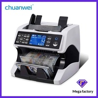 Compteur de devises vertical multi-devises Chuanwei AL-920 avec double scanner d'images CIS, détecteur de dollars américains et d'euros, électrique 1000