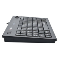 Clavier et souris filaires avec trackball, combo ultra-fin, mini USB, clavier industriel silencieux pour entreprise