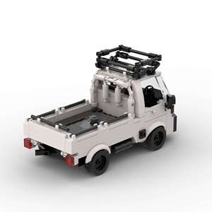 Camión Blanco Compatible con Autos Famosos, Coche de Carreras de Partículas Pequeñas, Bloques de Construcción MOC, Juguete de Construcción de Plástico - Product Image 3