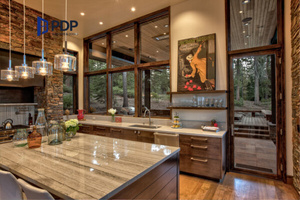 Cửa sổ Ốp nhôm gỗ thông hiện đại mô hình mở ngang chống nước cách âm cho căn hộ bằng thép không gỉ - Product Image 2