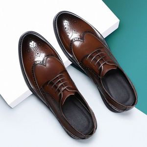 Chaussures habillées Maxfree Bullock en cuir microfibre sculpté, à lacets, style britannique et coréen, pour homme, solides, antidérapantes, pour mariage et printemps - Product Image 4