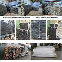 Profil Aluminium Kotak Lampu Persegi Panjang Berkualitas Tinggi Pabrik 6M 2.5/4/6/8/10/12/15 CM untuk Penyangga Lightbox, Mendukung Kustomisasi