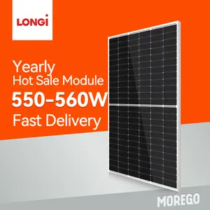 Longi Solar mono kristallines Halbzellen-Solarmodul auf Lager 550W 555W 560W PV-Modul Solar-Photovoltaik-Modul Lieferanten