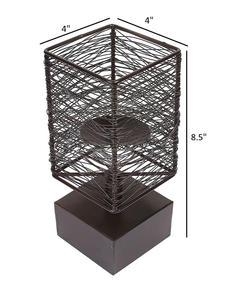 โถเหล็กทรงลูกบอลสำหรับเครื่องใช้บนโต๊ะอาหารของขวัญแต่งงานแขวนอยู่กับเทียนกลม - Product Image 3