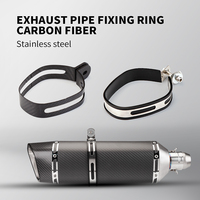Support de fixation universel pour silencieux d'échappement de moto en acier inoxydable, anneau de maintien, support de fixation rond hexagonal pour échappement