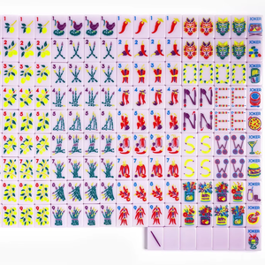 Série Alimentaire Lilac : Mahjong Américain Moderne de Luxe, 160 Pièces, Plaques Acryliques Durables et Écologiques, Pliable en un Seul Plis, Design Unique - Product Image 1