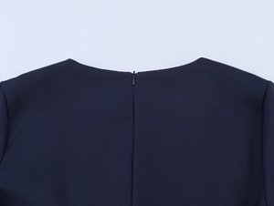 Robe Courte Décontractée Vintage à Col Carré et Manches Courtes Color Block pour Femme, Modèle 2026, Conception Personnalisée, Fabrication OEM par Usine Chinoise - Product Image 5