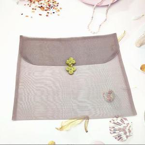 Enveloppe personnalisable en organza pour foulard en soie, emballage de vêtements portable, écologique et lavable pour femme, vente en gros - Product Image 5