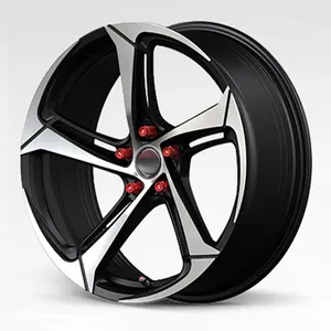 17 Inch 6 Gaten Custom Vijf Spoke Velgen Prijs Offroad Sport Wielen Auto Aluminium Stalen Velg