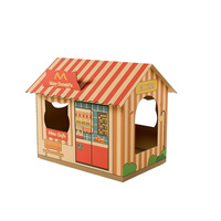 Nouvelle maison pour animaux de compagnie en carton toutes saisons avec planche à gratter résistante aux rayures chat mignon maison en carton pour chats