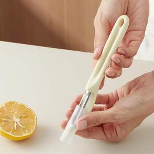 Éplucheur de cuisine haut de gamme en acier inoxydable beige multifonctionnel pour fruits et légumes, idéal pour pommes, pommes de terre, melons - Product Image 4