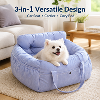Lit de voyage moderne et multifonctionnel pour animaux de compagnie, pour siège avant de voiture, portable, pour chiens et chats, avec poignée de transport, amovible, lavable, durable, pour petits et moyens animaux
