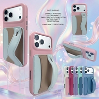 Étui de téléphone en cuir PU avec porte-cartes et dragonne, protection antichoc avec découpe pour appareil photo
