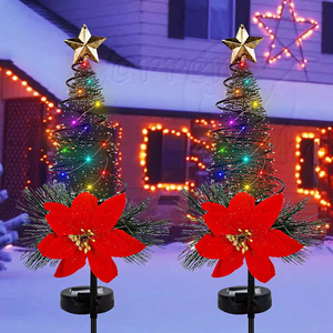 Solar Christmas <b>Tree</b> LED <b>Light</b> Outdoor Garden Decor Water Resistant Portable Solar Powered - Product Image 1