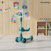 DomeRide expédié par l'usine en plastique à trois roues pour enfants de 3 à 6 ans rose princesse design pliable léger équilibre de musique