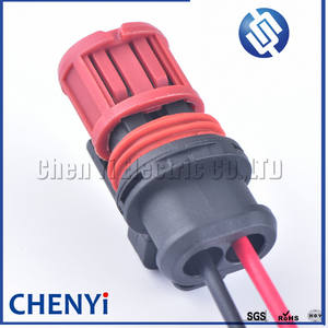 2-polige, automatisch wasserdichte Steck verbinder buchse Kabelbaum stecker Pigtail 1337245-3 Bagger EC210 EC360 EC480 Injektor stecker - Product Image 4