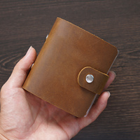 Carnet/Agenda portable en cuir véritable Crazy Horse format A9, classeur à anneaux 3 trous, mini carnet rétro à feuilles mobiles, vente en gros